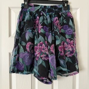 Wrapper USA Floral Chiffon Shorts - Size S